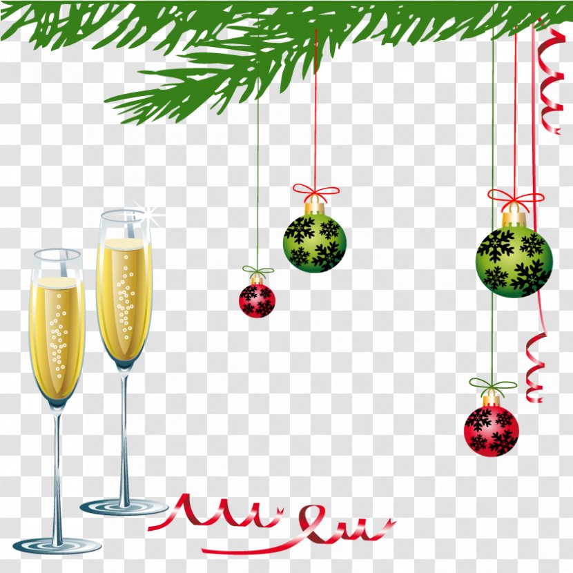 New Year Animation Blog - Christmas Ornament - Red Wine Glass Ball Flower Color Bar Transparent PNG