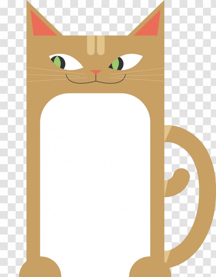 Kitten Whiskers Tabby Cat Domestic Short-haired - Cartoon - Cup Vector Transparent PNG