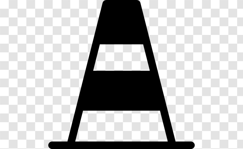 Traffic Cone Sign - Monochrome Photography - Line Transparent PNG
