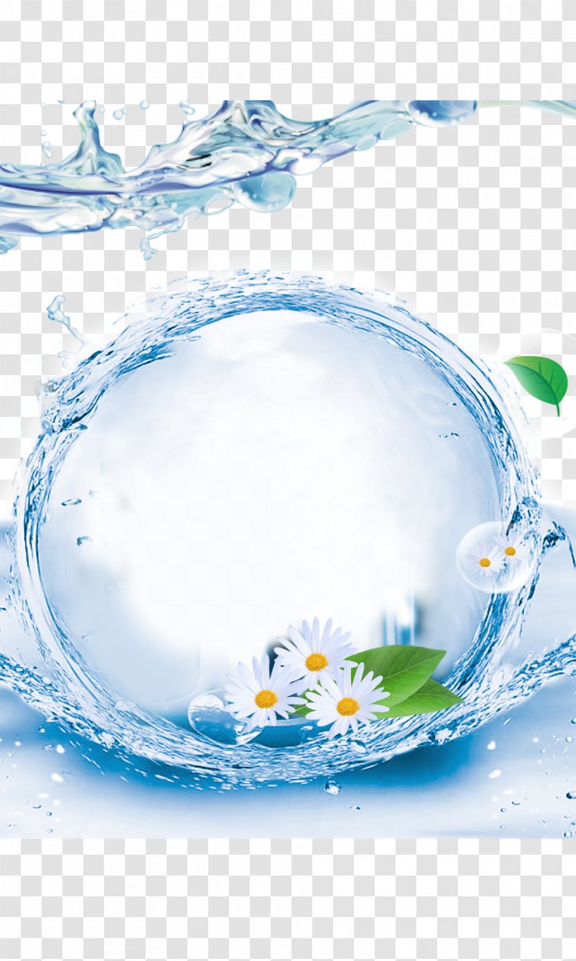 Facial Advertising Cosmetics Water - Blue - Polo Transparent Material Transparent PNG