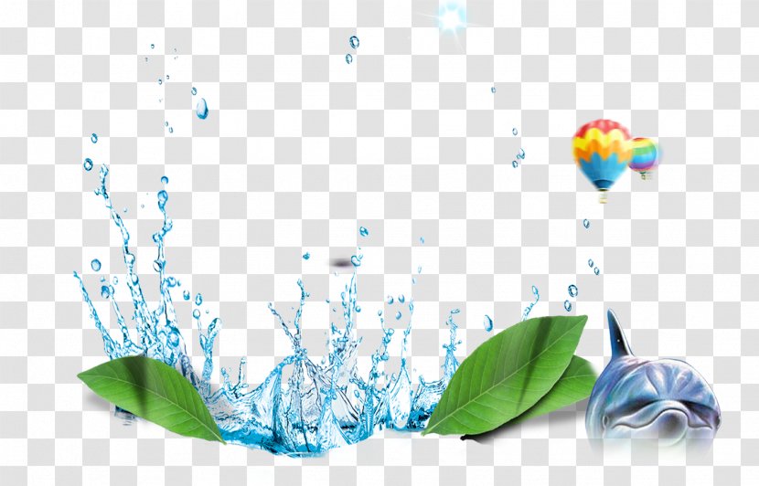 Water Drop - Leaf - Blue Drops Vector,Drops,Creative Water,Vector Drops,Drop,Water Elemental,Spray Transparent PNG