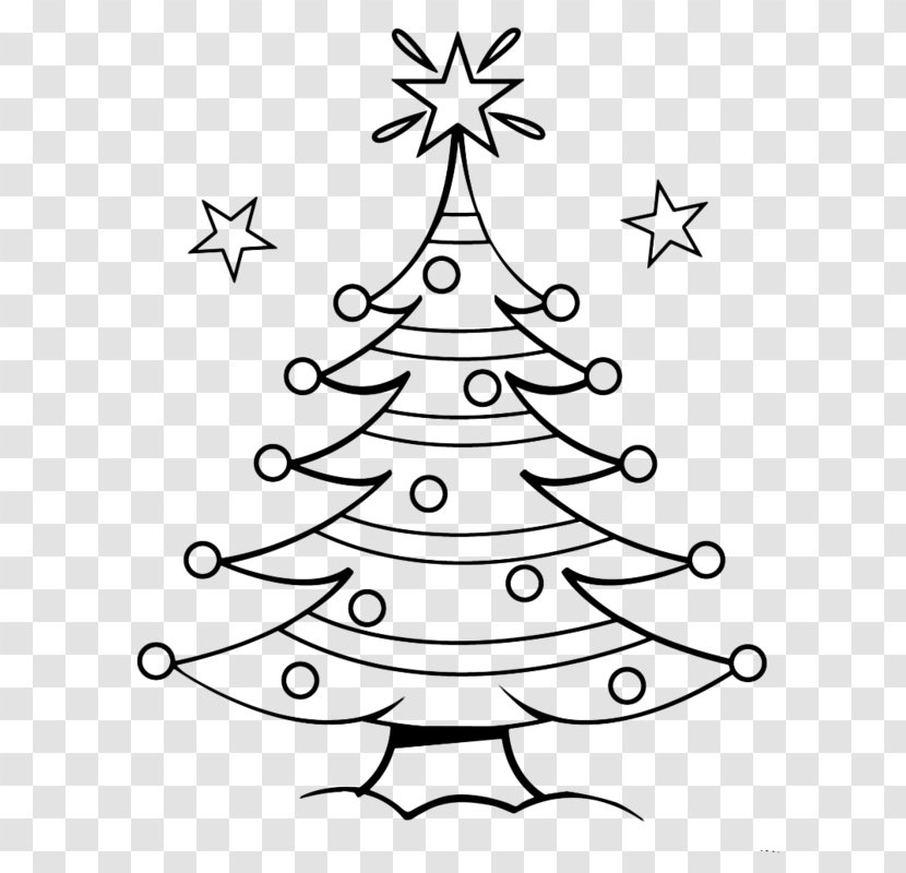 Christmas Tree Line Drawing - Page - Evergreen American Larch Transparent PNG