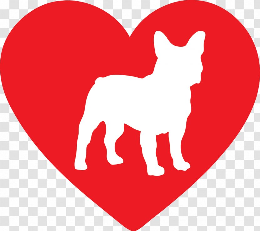 Dog Breed Puppy French Bulldog Non-sporting Group Heart - Silhouette - I Love Dogs Transparent PNG