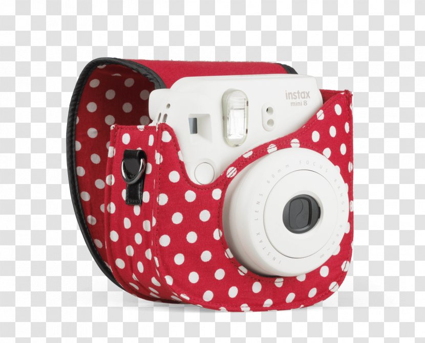 Camera Polka Dot Pattern - Red - Instax Transparent PNG