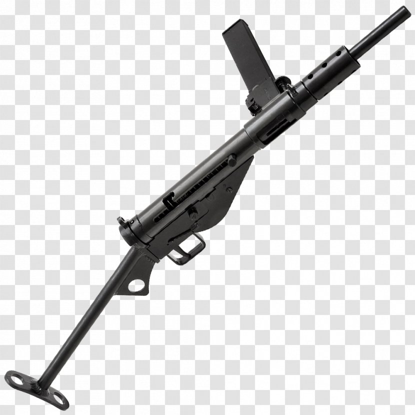 Trigger Second World War Machine Gun Firearm Sten - Watercolor Transparent PNG