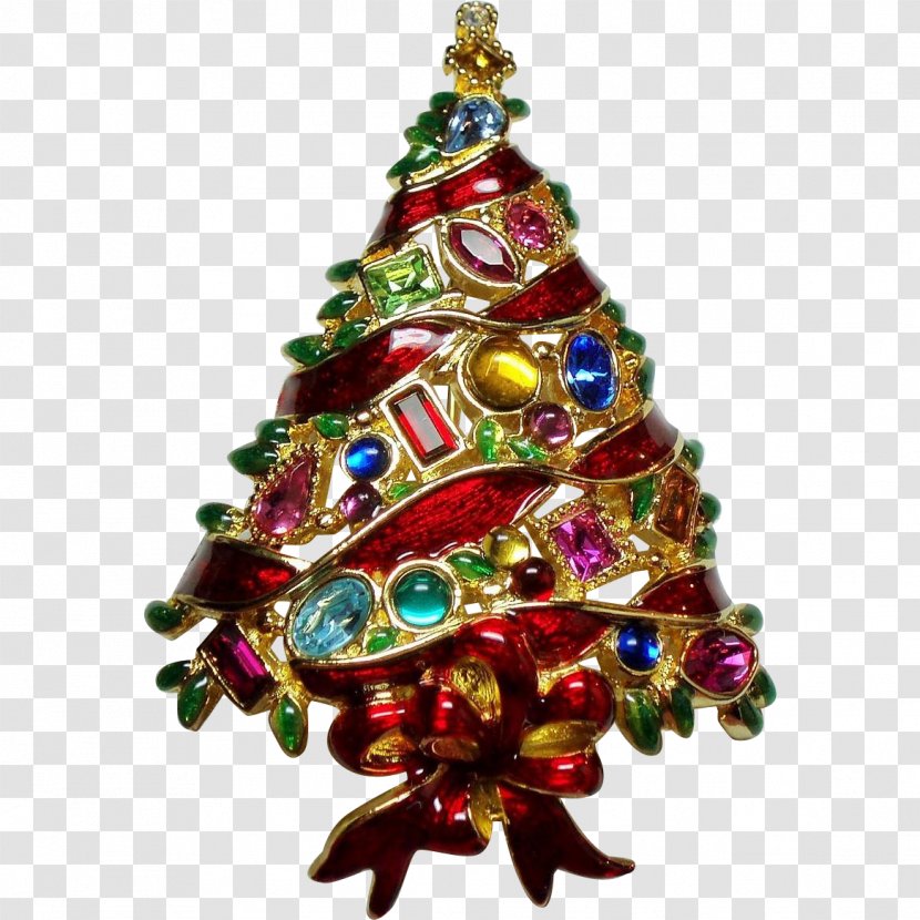 Fir Pine Christmas Ornament Decoration Tree - Holiday - Brooch Transparent PNG