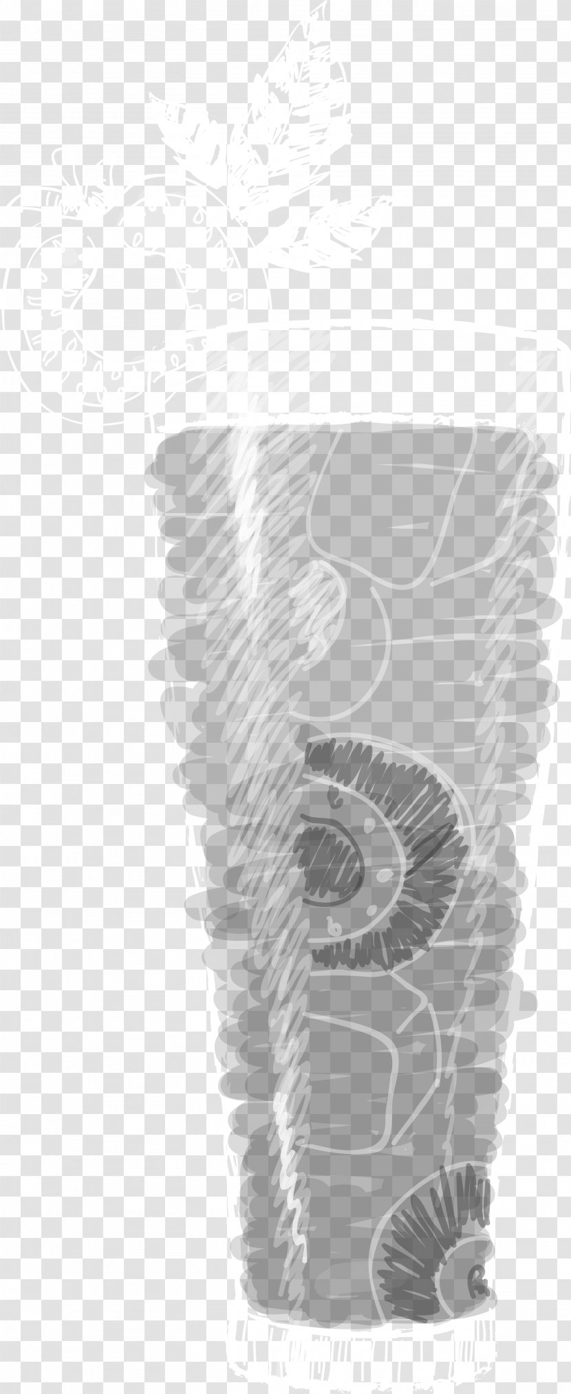 Coca-Cola Drink - Monochrome - Black Simple Hand-painted Transparent PNG