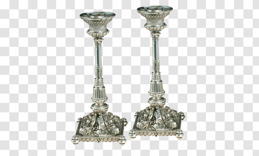 Silver 01504 Brass Candlestick - Candle Transparent PNG