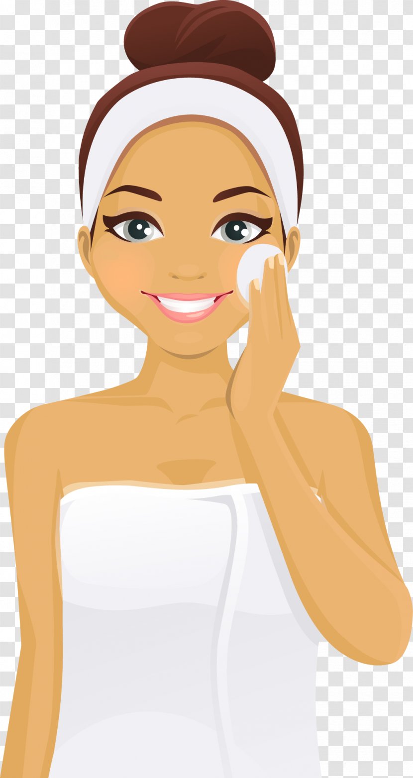 Lotion Cream Face Skin Facial - Watercolor - Clean Cloth Transparent PNG