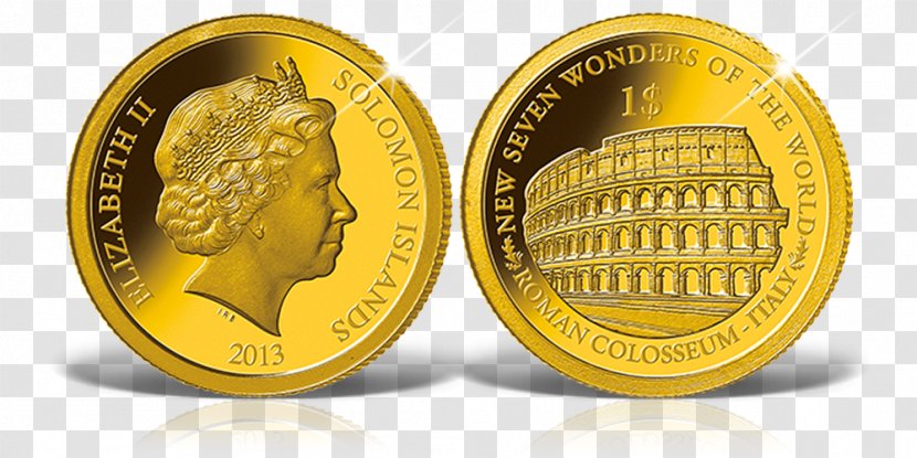 Coin New7Wonders Of The World Colosseum Gold Samlerhuset Transparent PNG