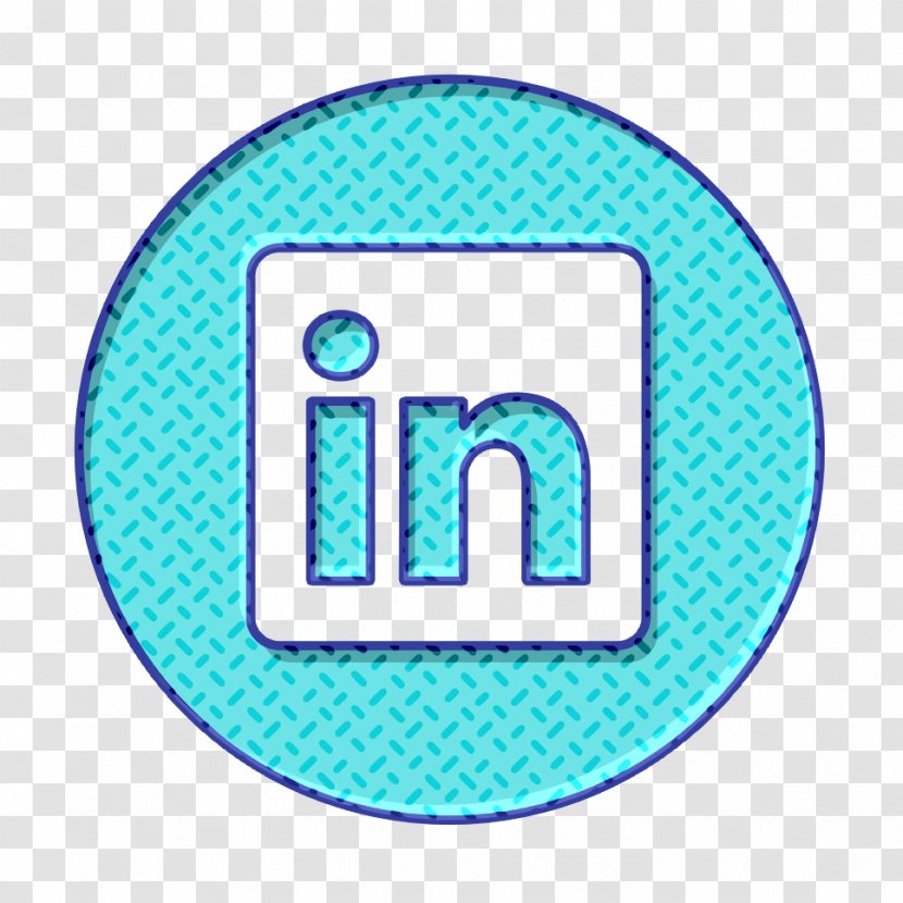 Linkedin Icon Logo - Azure - Sticker Transparent PNG