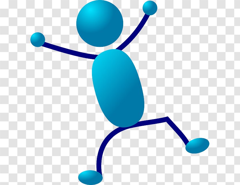 Stick Figure Line Art Clip - Woman - Blue People Cliparts Transparent PNG