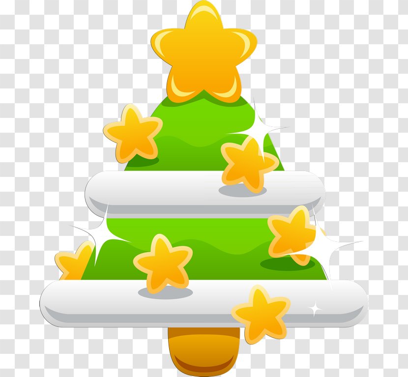 Christmas Tree - Yellow - Star Transparent PNG