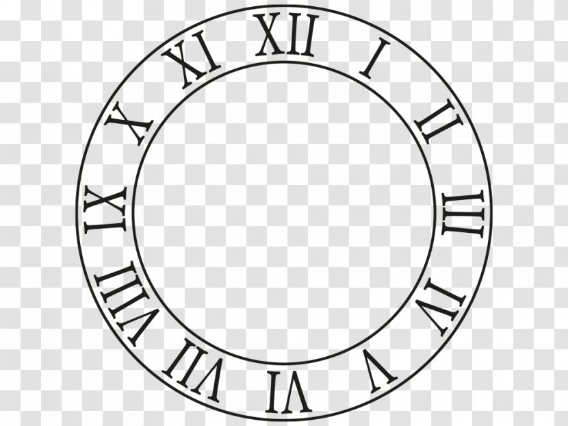 Clock Face Roman Numerals Drawing Transparent PNG