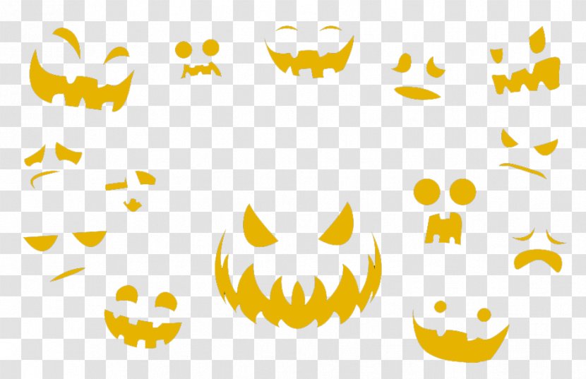 Yellow Area Clip Art - Text - Halloween Vector Elements Pattern Transparent PNG