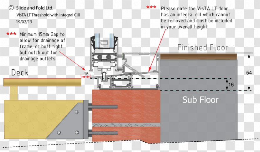 Threshold Sliding Glass Door Deck Terrace - Diagram - Stone Balcony Transparent PNG