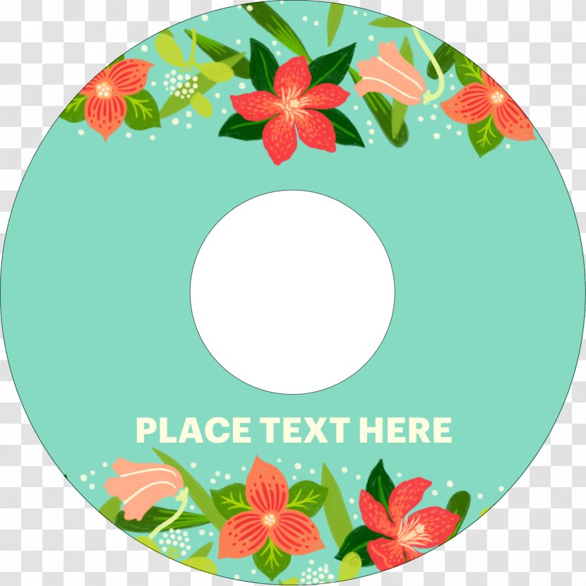 Circle Wheel Flower Leaf - Green - Cd/dvd Transparent PNG