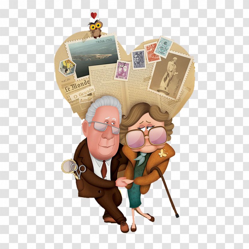 Love Couple Significant Other Illustration - Elderly Transparent PNG