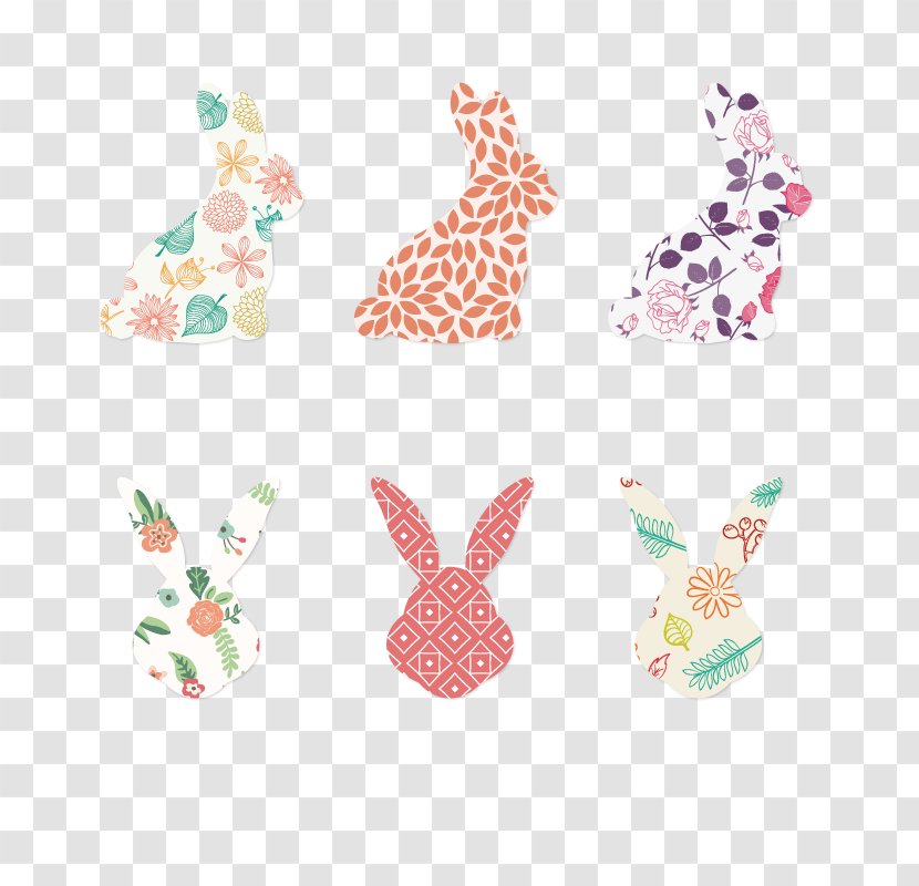 Easter Bunny Domestic Rabbit Icon - Vector Back Transparent PNG