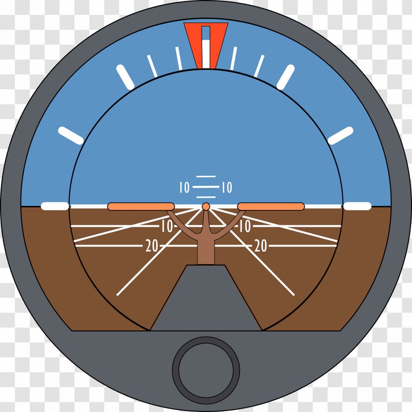 Airplane Aircraft Flight Instruments Attitude Indicator - Director Transparent PNG