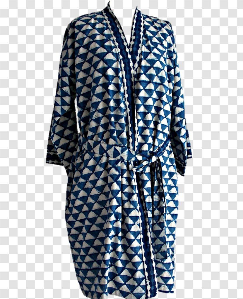 Robe Cobalt Blue Sleeve Dress Coat Transparent PNG