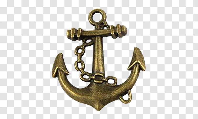 Samara Motor Ship Tootpado Metal Charm Pendant Brass 0 - Anchor - Gold Transparent PNG