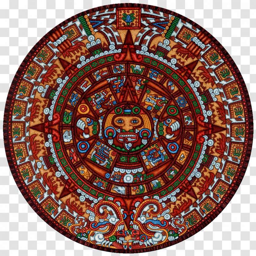 Aztec Calendar Stone National Museum Of Anthropology Mesoamerica Maya Civilization - Solar Transparent PNG