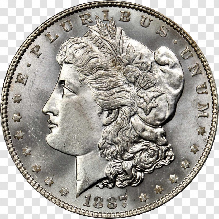 Dollar Coin Morgan E Pluribus Unum Gold - Silver Transparent PNG