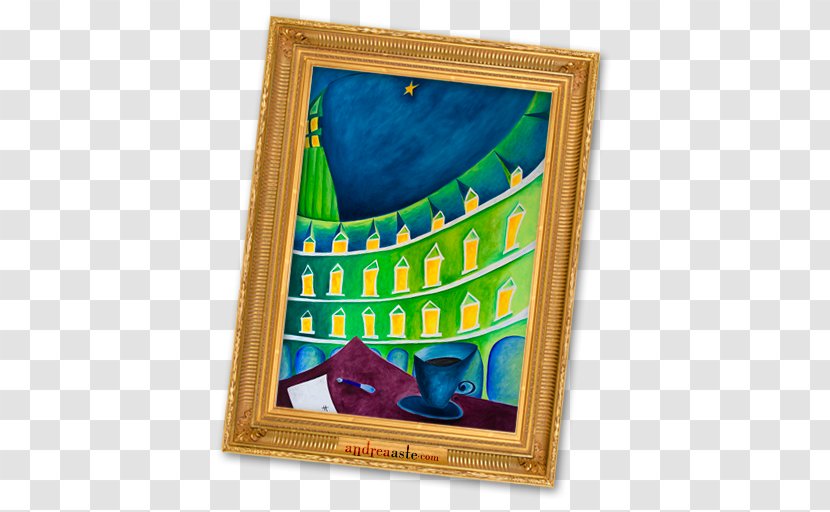 Picture Frame Art Painting Rectangle - Oil Paint - Turin Tales Transparent PNG