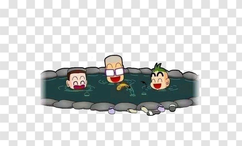 Bathing Hot Spring Onsen - Designer - Male Bubble Japanese Picture Material Transparent PNG