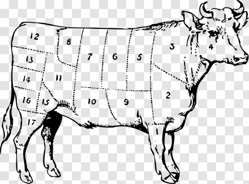 Muskox Cattle Clip Art - Royaltyfree - Beef Cow Transparent PNG