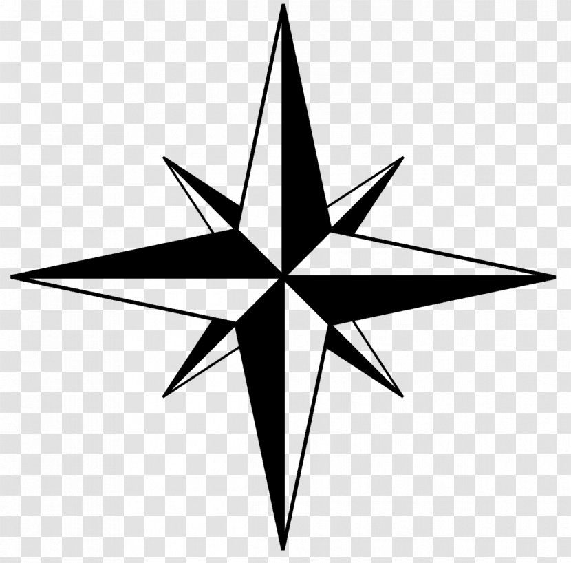 North Compass Rose Wind - Map - W Transparent PNG