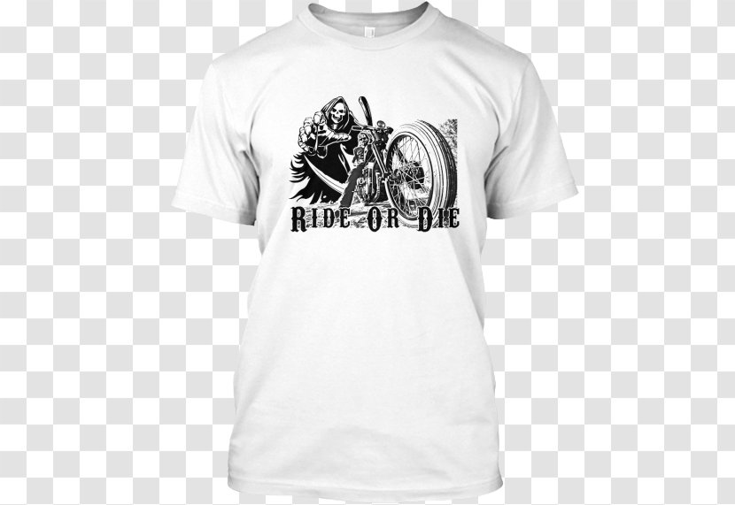 Printed T-shirt Gift Clothing - Sleeve - Ride Or Die Transparent PNG