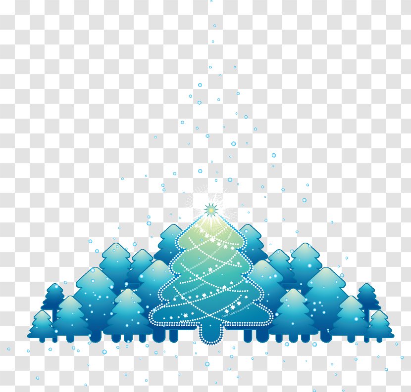 Christmas Tree Blue Desktop Wallpaper - Turquoise Transparent PNG