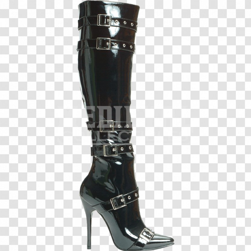 Knee-high Boot High-heeled Shoe Stiletto Heel - Leather - Thighhigh Boots Transparent PNG