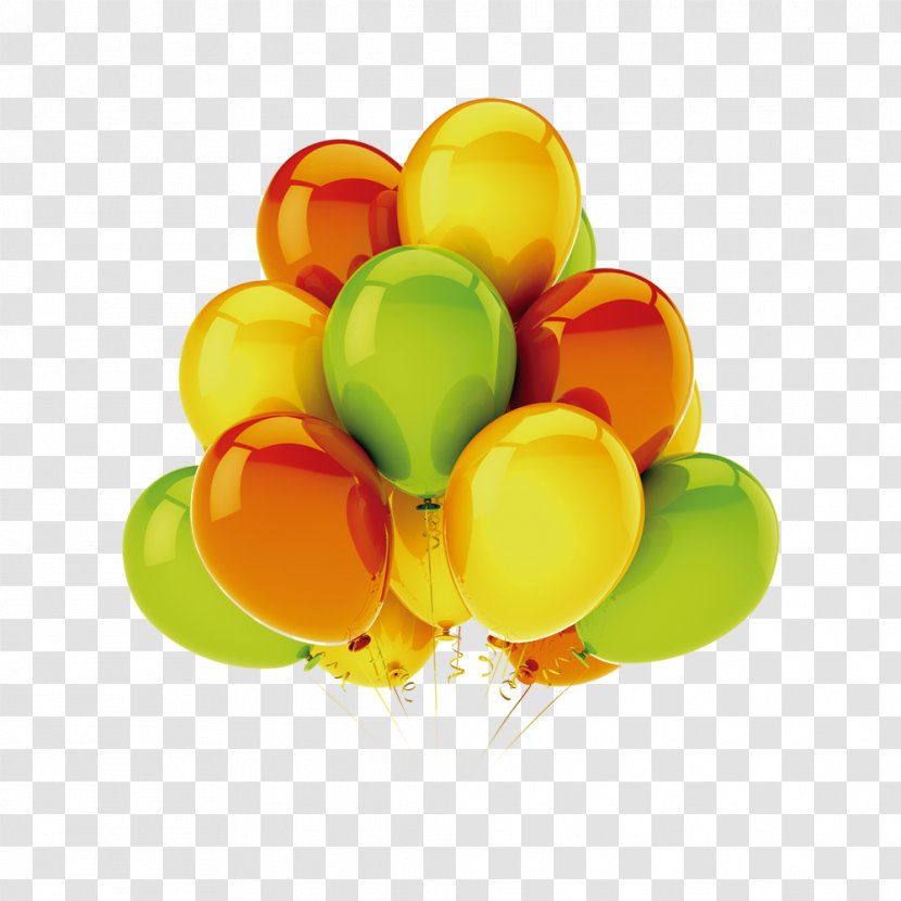 Balloon Birthday Stock Photography Party - Yellow Balloons Green Transparent PNG