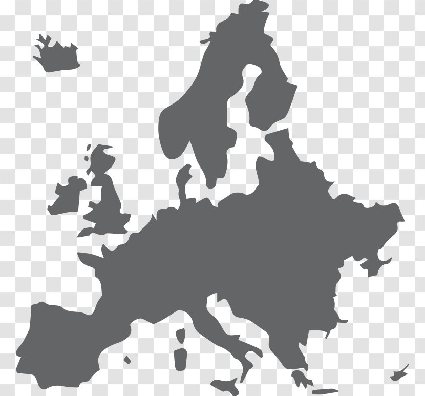 Europe Vector Map Royalty-free - Art - Silhouette Transparent PNG