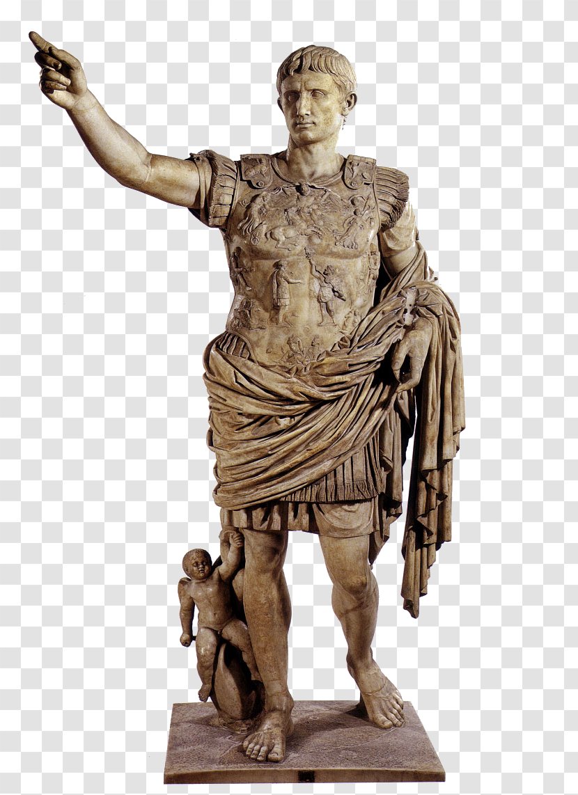Augustus Of Prima Porta Ancient Rome Villa Livia Forum - Emperor Transparent PNG