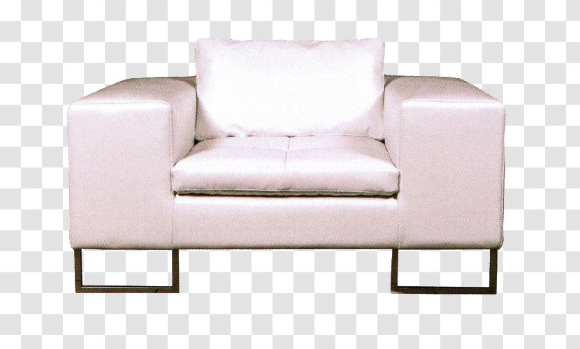 Loveseat Couch Pink - Pale Sofa Transparent PNG