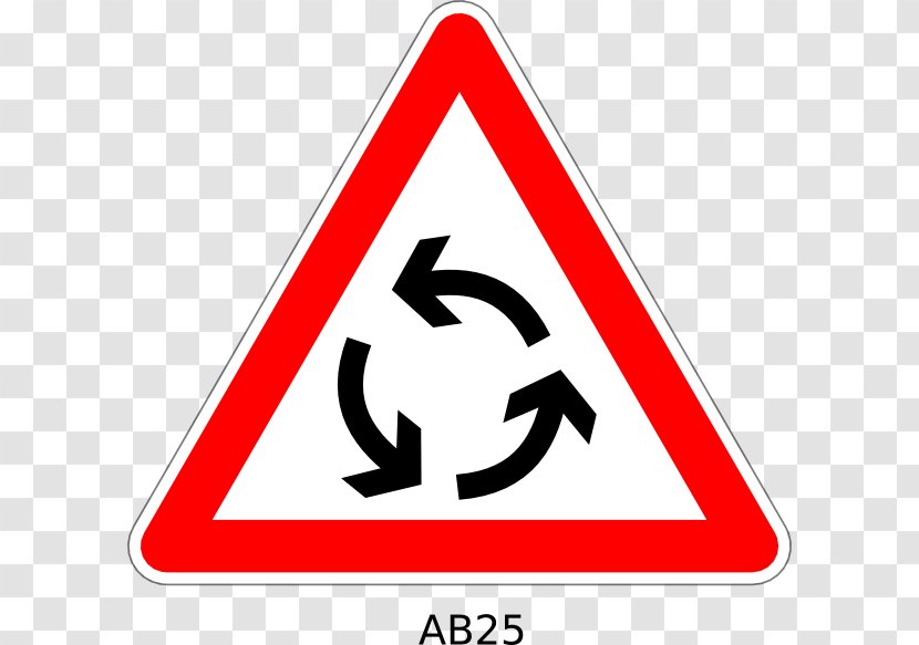 Warning Sign Traffic Roundabout Stop Stock Photography - Yield Transparent PNG