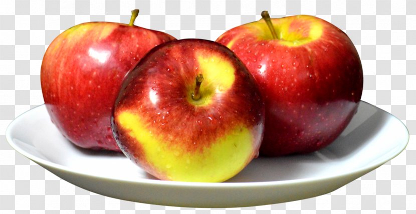 Apple Food Plate Fruit - Fork - On A Transparent PNG