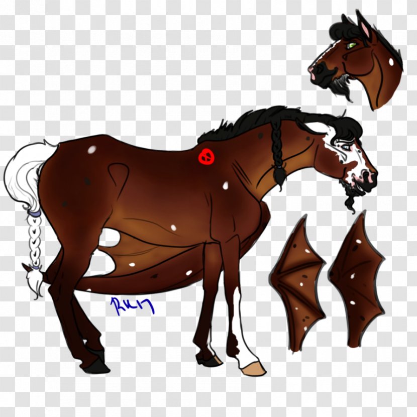 Rein Mustang Horse Harnesses Mare Stallion - Livestock - Realistic Vampire Bat Drawings Transparent PNG