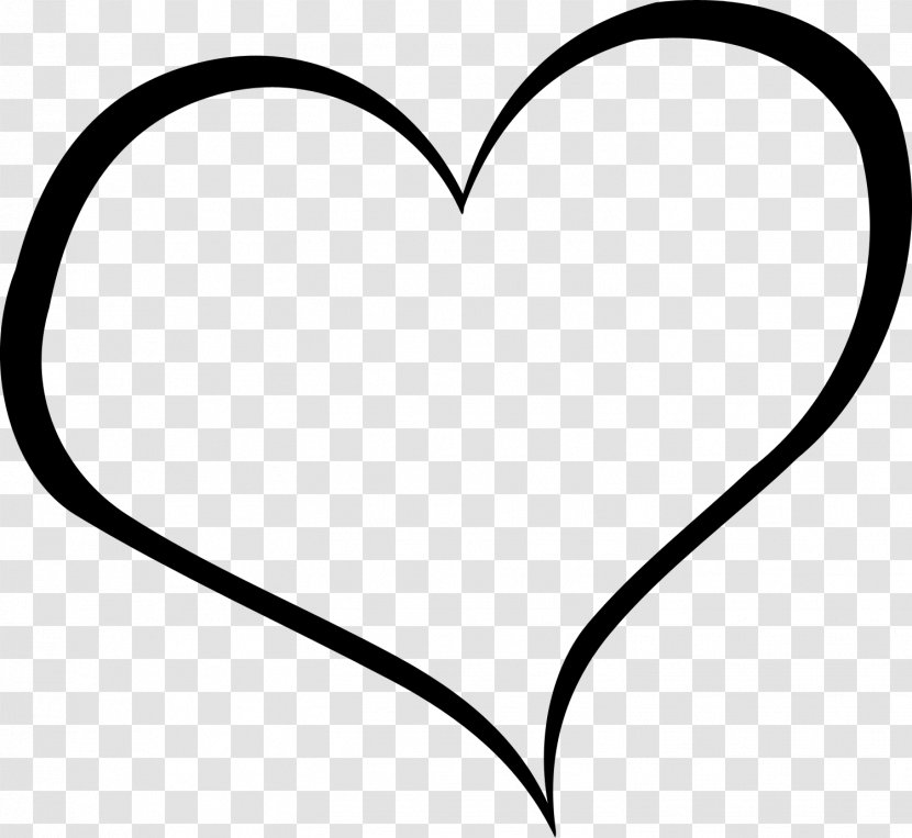 Black And White Heart Clip Art - Cartoon - Two Transparent PNG