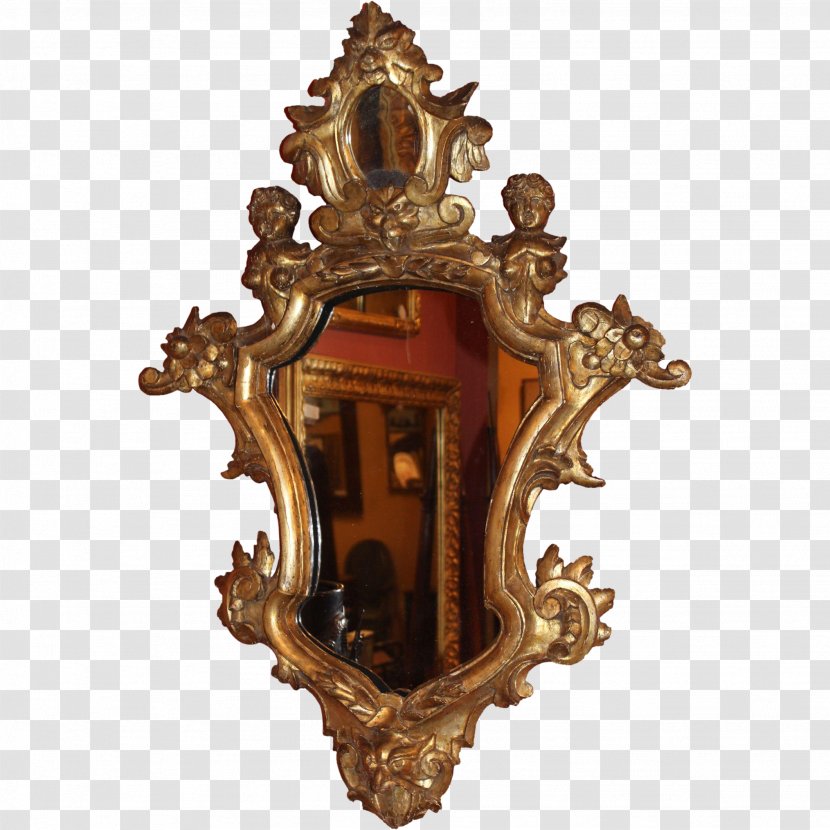 Mirror Baroque Decorative Arts Picture Frames Wood Carving - Room Transparent PNG