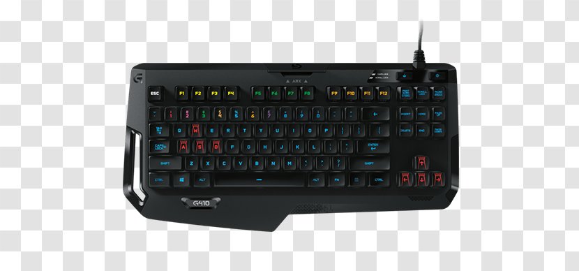 Computer Keyboard Mouse Logitech G410 Atlas Spectrum Gaming Keypad - Space Bar Transparent PNG