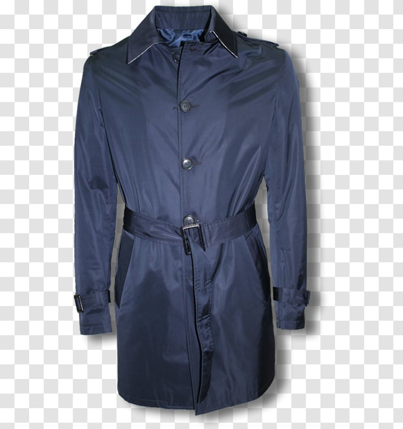 Trench Coat Cobalt Blue Overcoat - Electric - Sleeve Transparent PNG