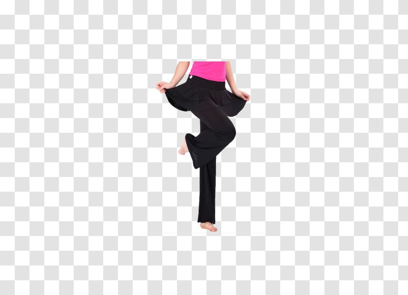Yoga Pants Dance Trousers - Lan Boyi People Culottes New Square Loading Dose Of Black Yaw Transparent PNG