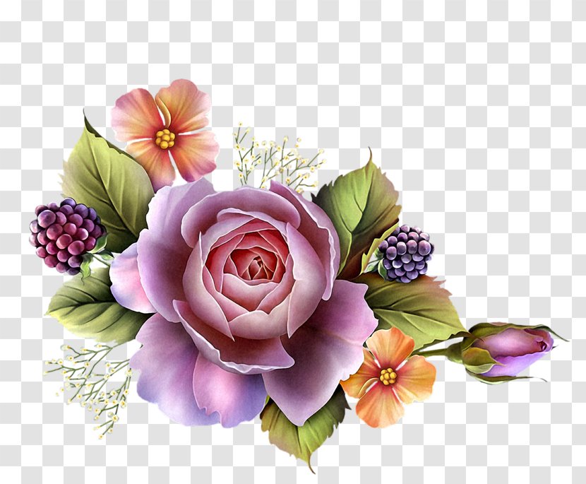 Paper Painting Decoupage - Floral Design Transparent PNG