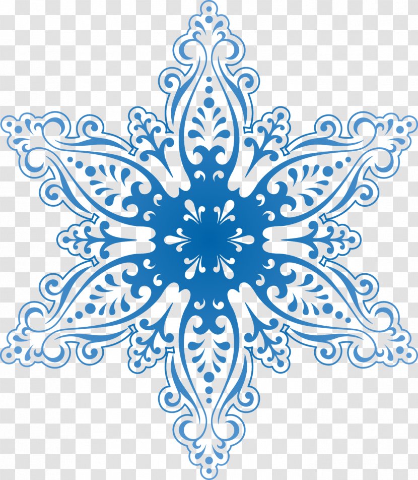 Snowflake Shape Clip Art - Black And White - Snowflakes Transparent PNG