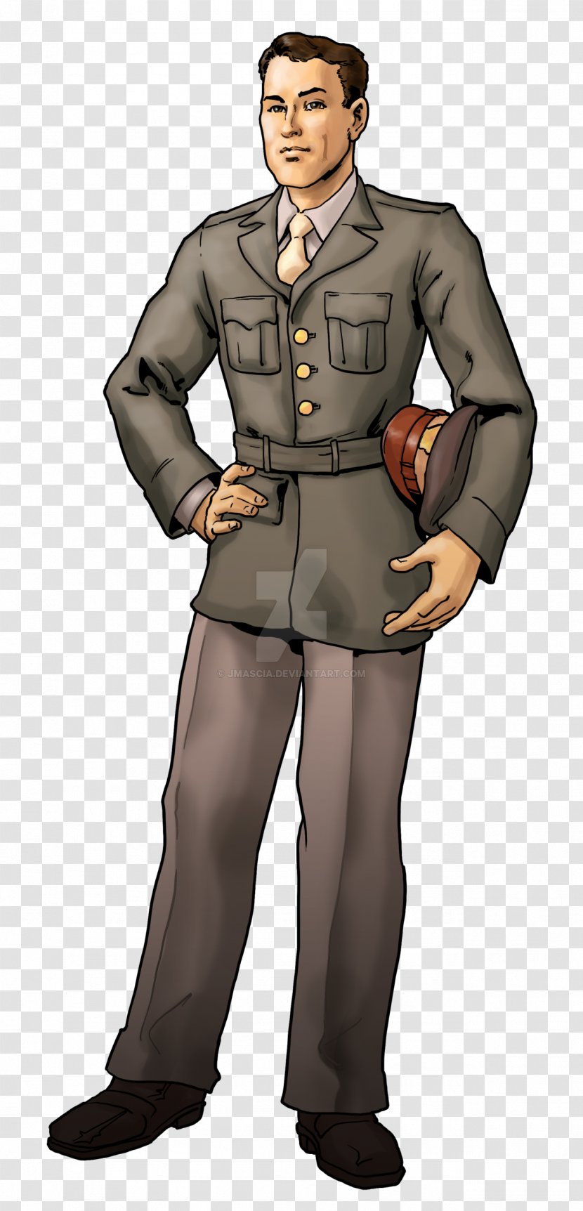 Military Uniform Costume Design Cartoon - Man Transparent PNG